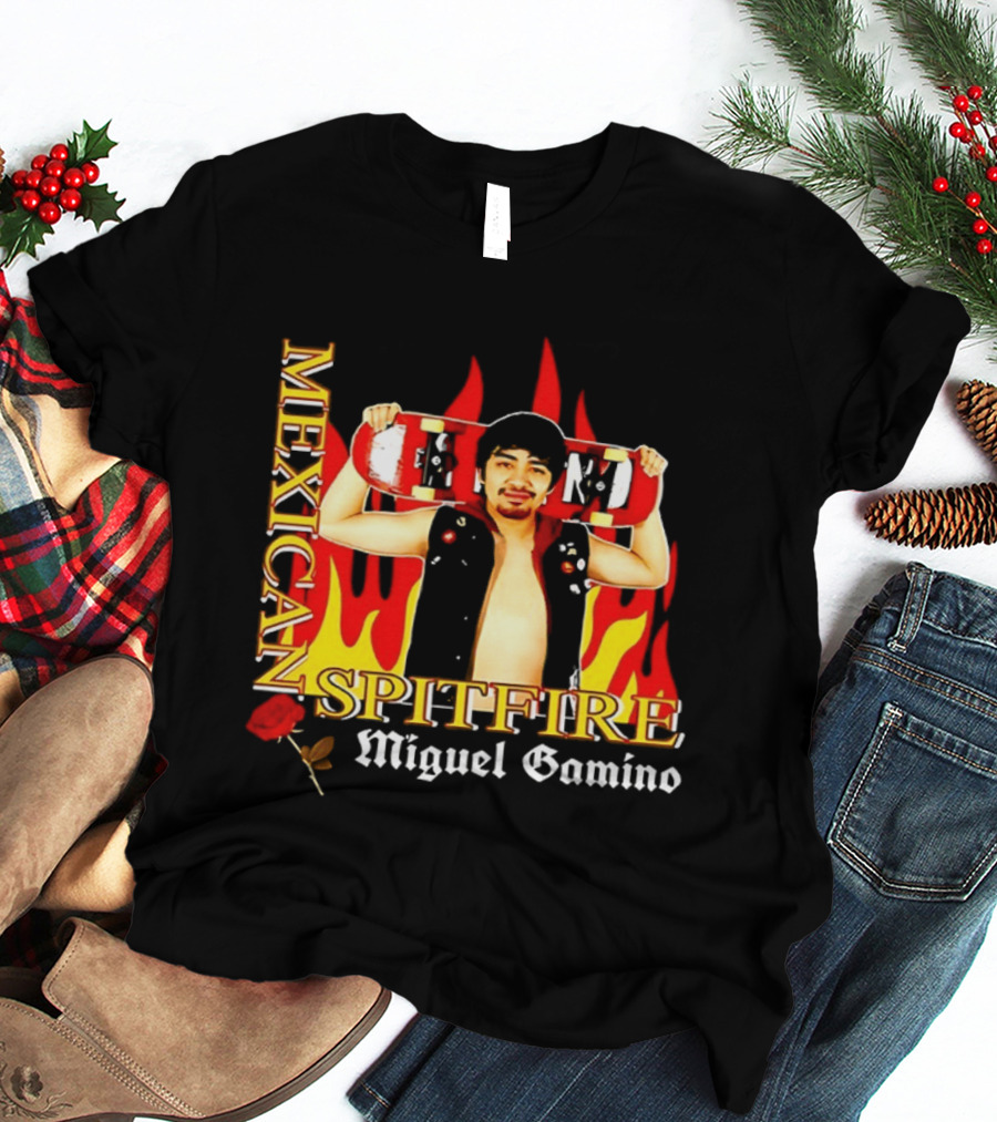 Mexican Spitfire Miguel Gamino Skateboard Fire Rose Vest T-Shirt