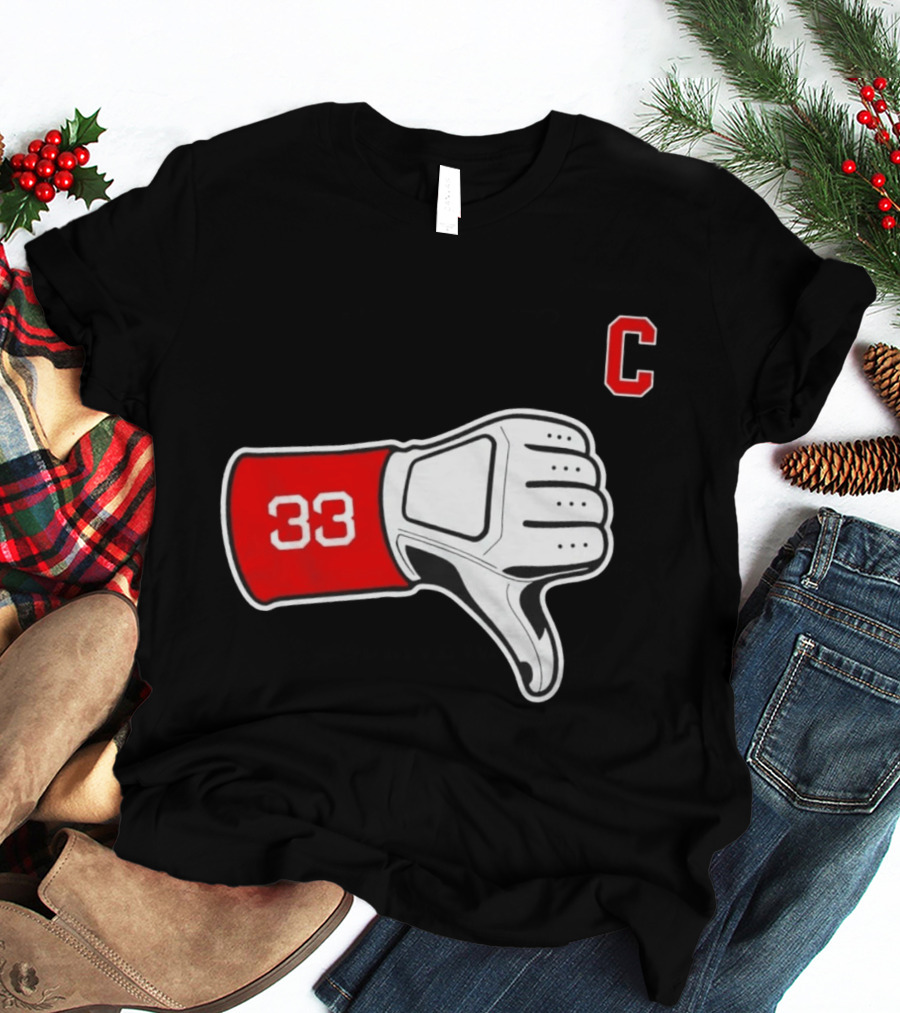 Nice Tek 33 Thumbs Down C Cleveland Guardians T-Shirt