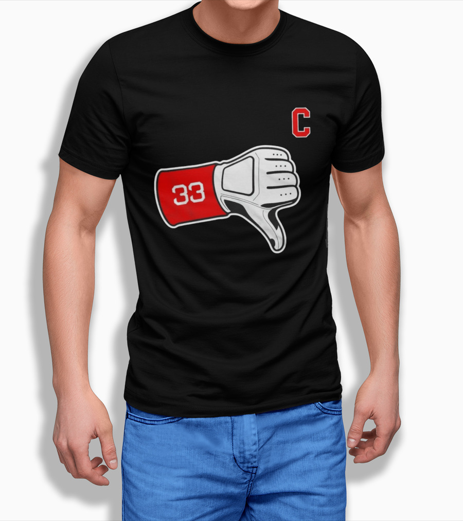 Nice Tek 33 Thumbs Down C Cleveland Guardians T-Shirt