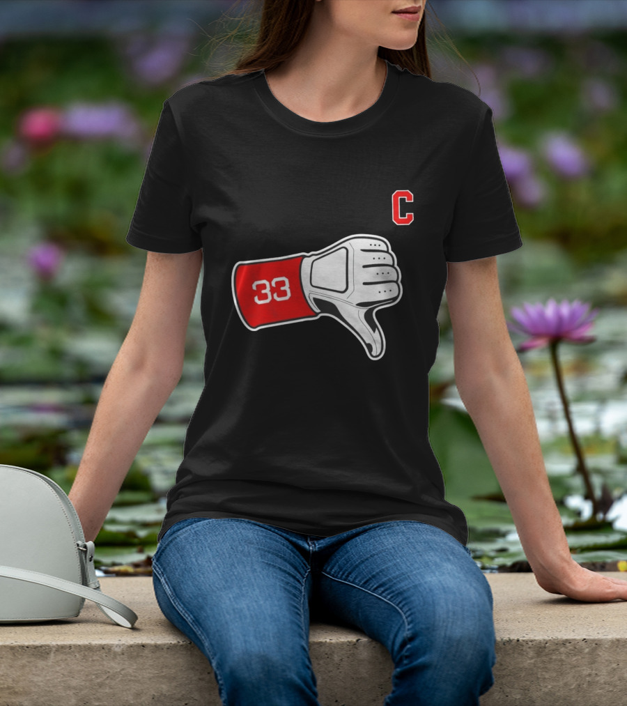 Nice Tek 33 Thumbs Down C Cleveland Guardians T-Shirt