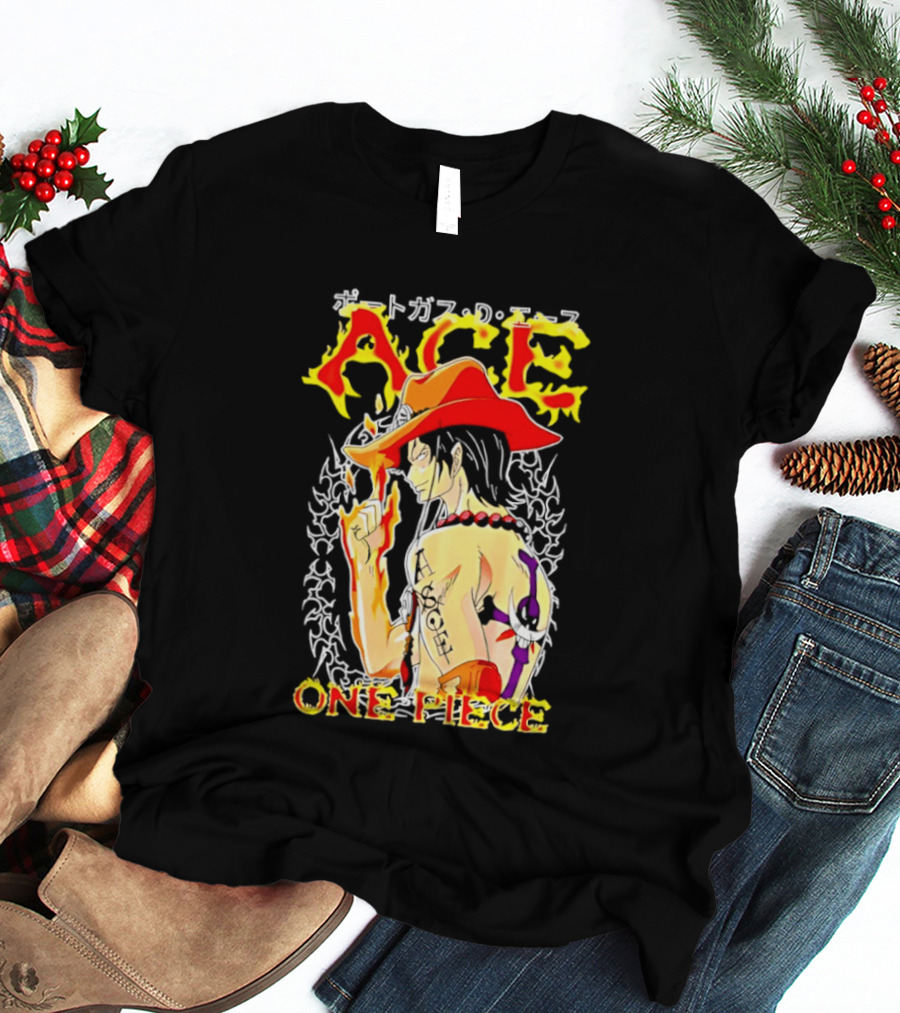 Portgas D. Ace One Piece Anime Flame T-Shirt