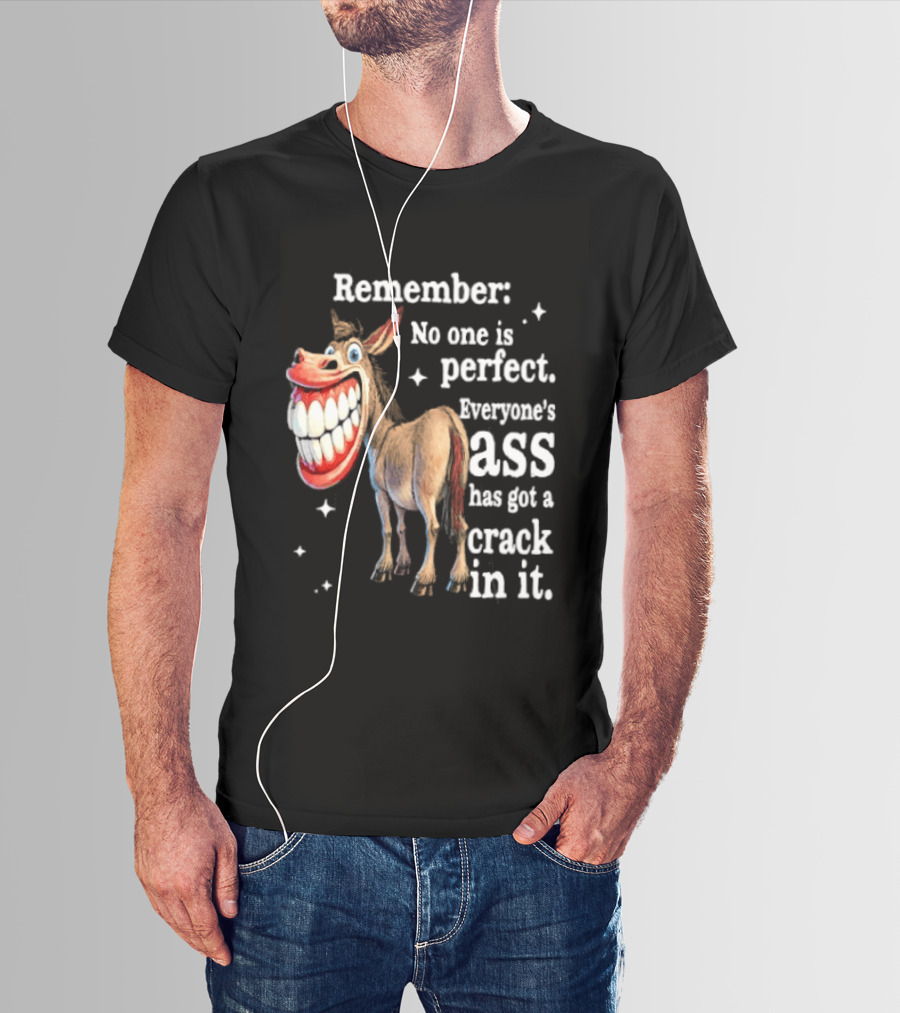 Remember No One Is Perfect Everyone's Ass Has Got A Crack In It Donkey T-Shirt
