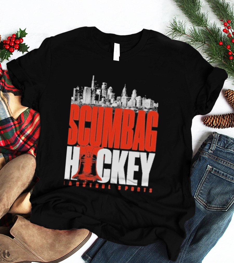 Barstool Sports Scumbag Hockey City Skyline T-Shirt