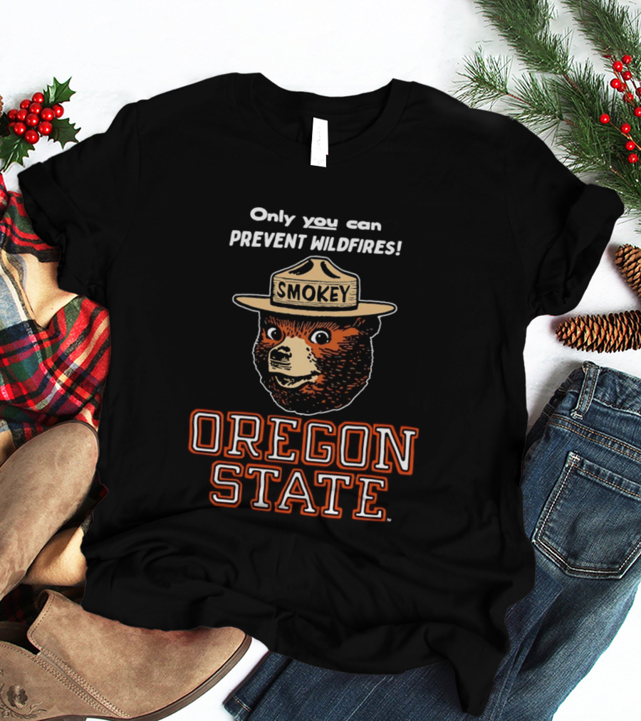 Smokey Bear Oregon State Only You Can Prevent Wildfires T-Shirt