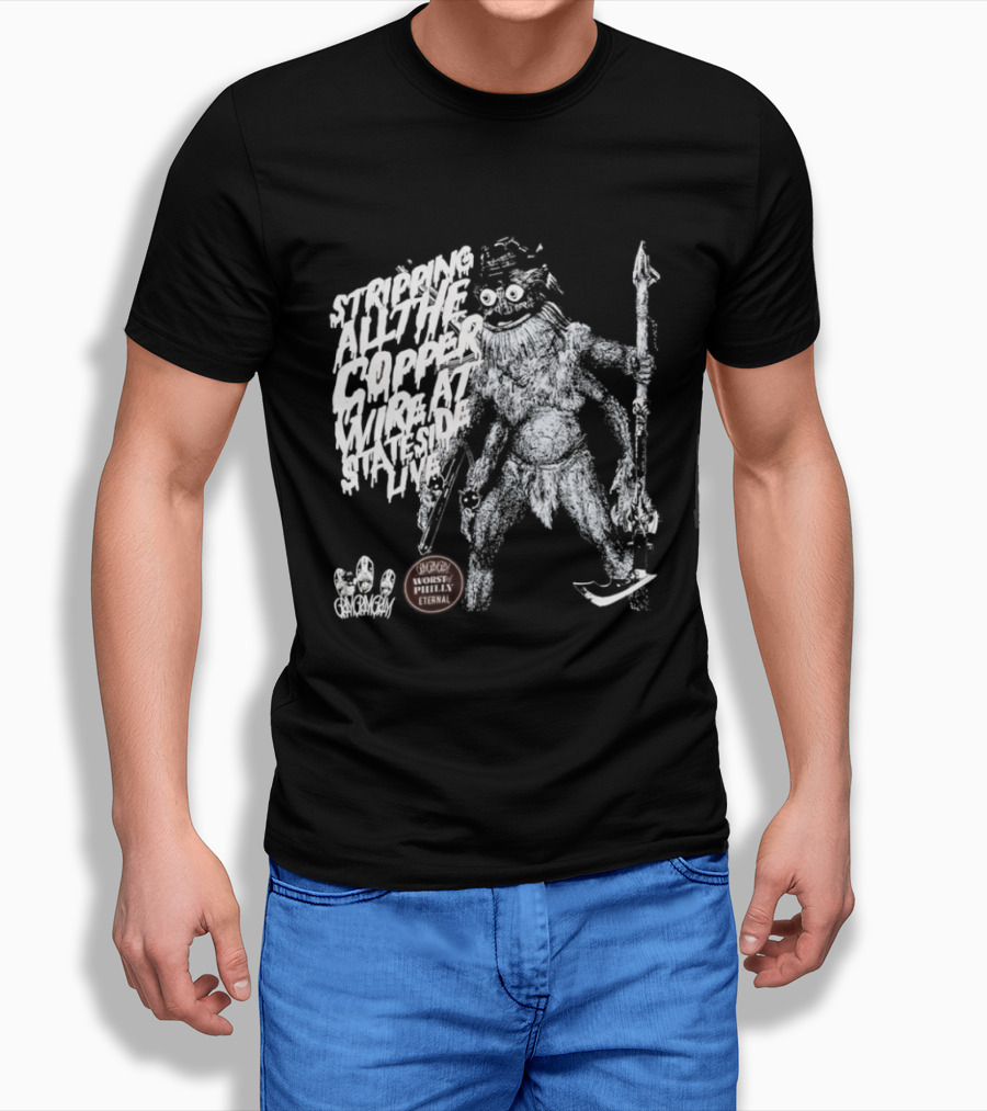 Stripping All The Copper Wire Stateside Live Gangstagrass Mercenary Freedom Infantry T-Shirt