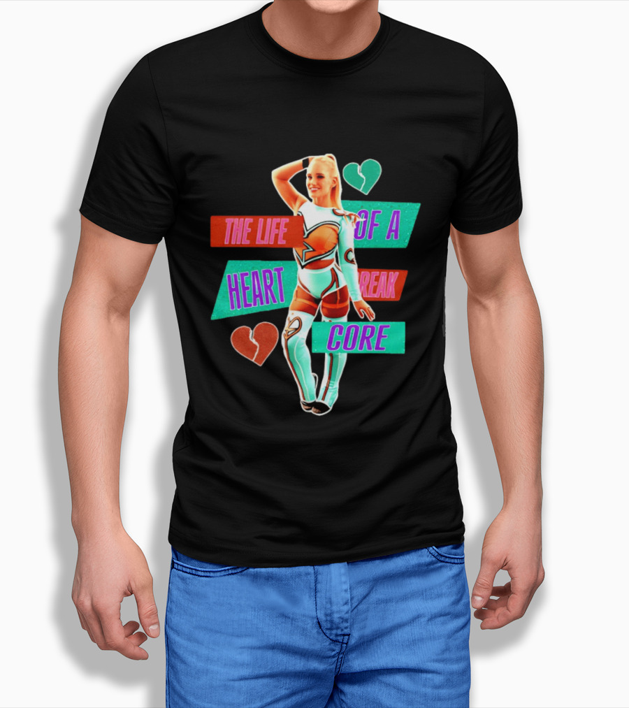 The Life Of A Heartbreak Core Cheerleader Hearts T-Shirt