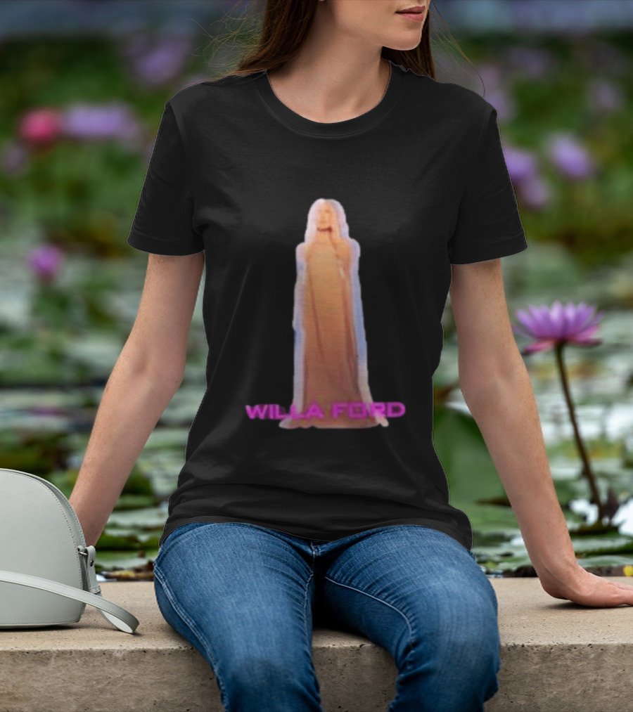 Willa Ford Statue Pink Text Highlighted T-Shirt