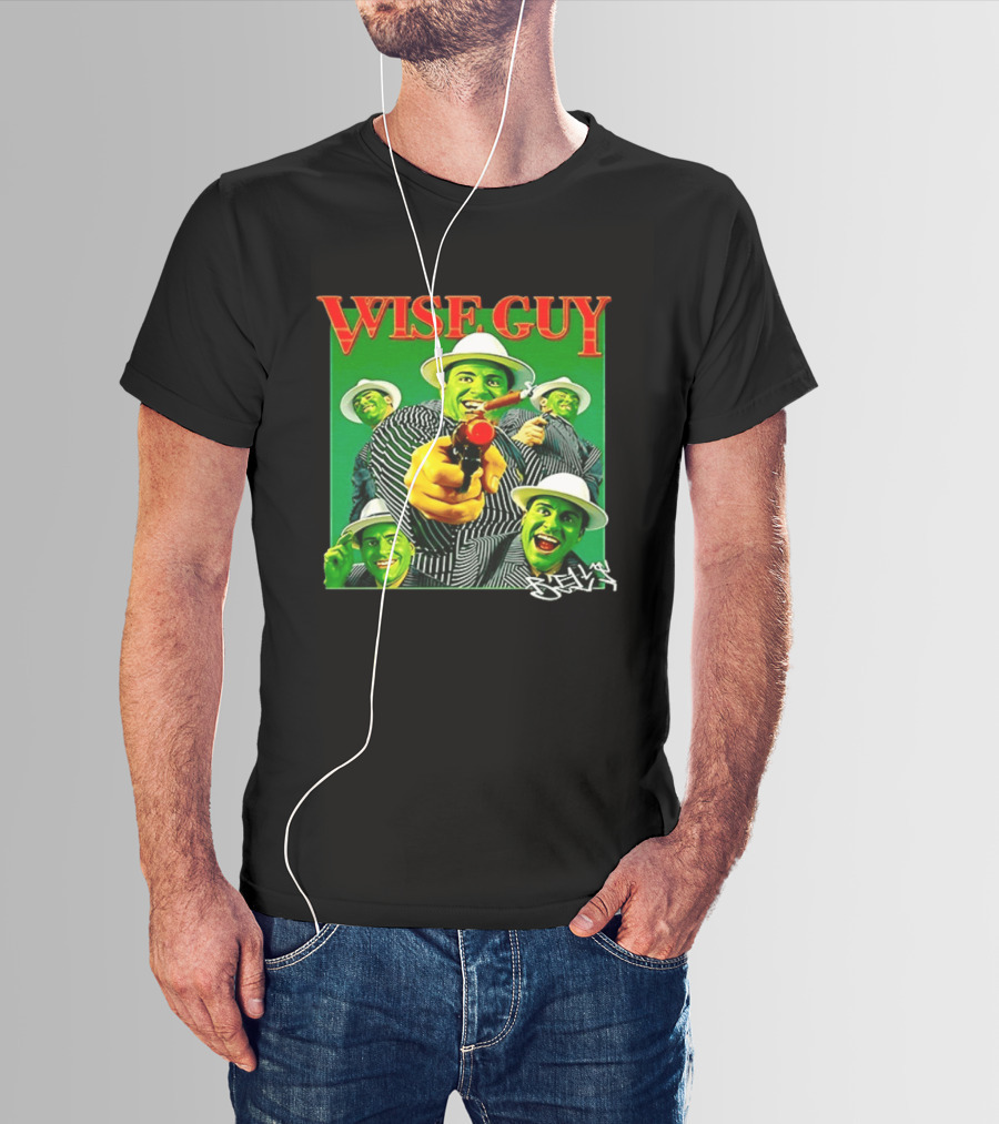 Wise Guy Billy Marchiafava Bold Green Suit And Hat Multiple Faces T-Shirt