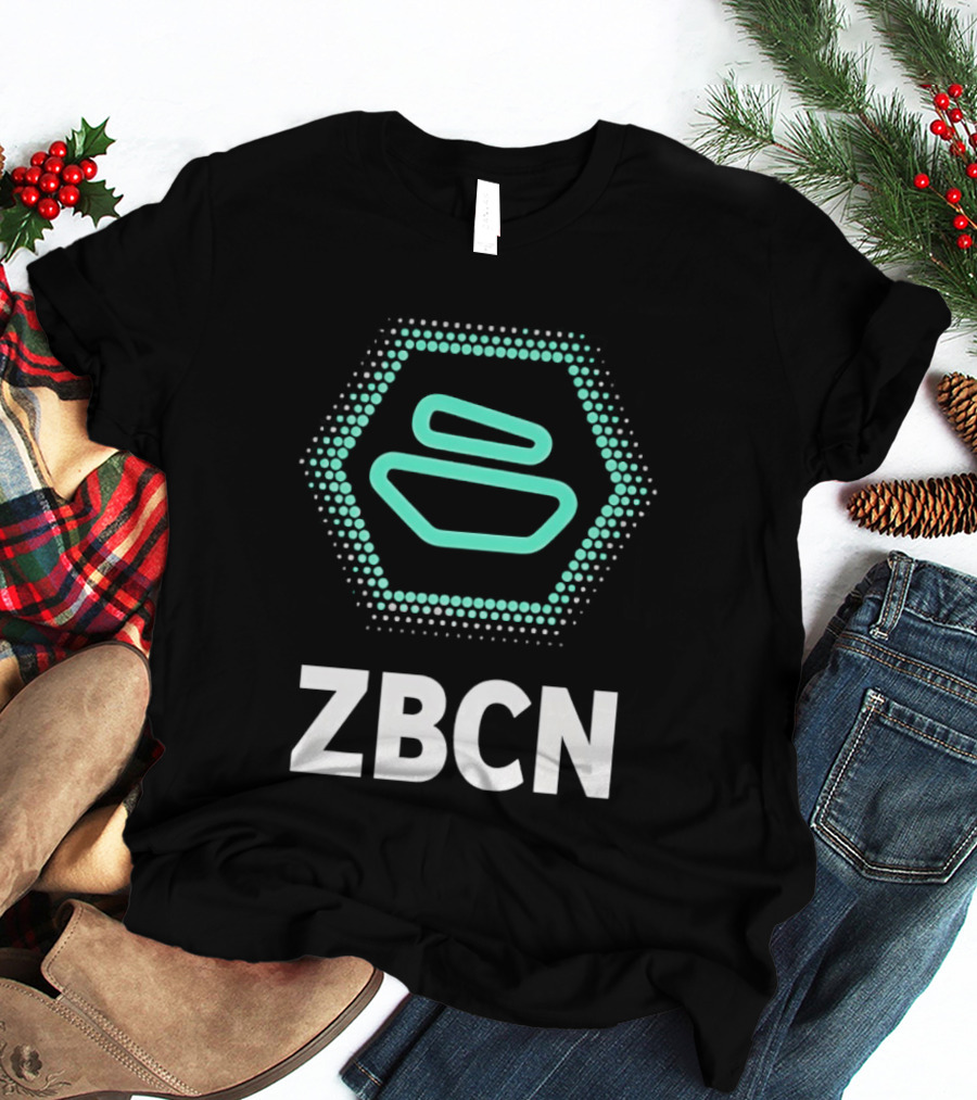 Zebec Network ZBCN Token Hexagon Mint Blue T-Shirt