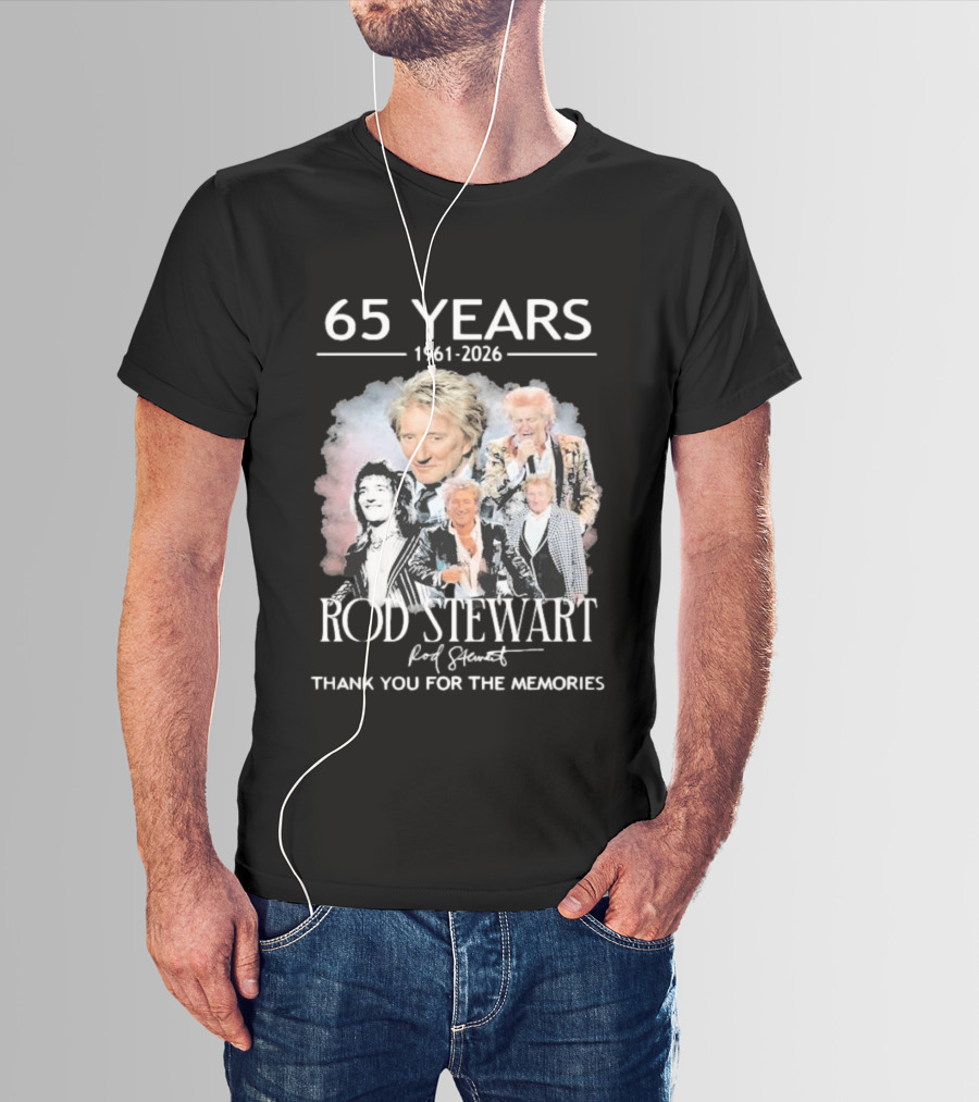 65 Years 1961 2026 Rod Stewart Thank You For The Memories T-Shirt