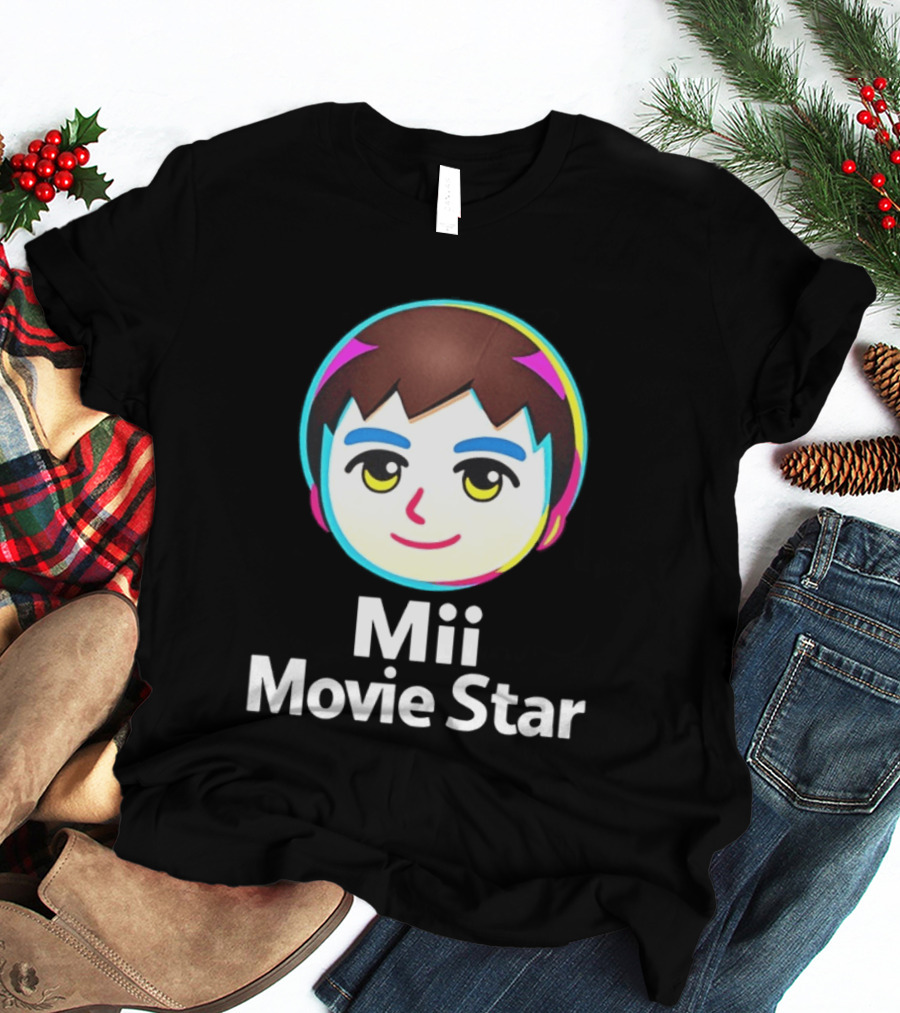 Mii Movie Star Icon Face Emojis T-Shirt