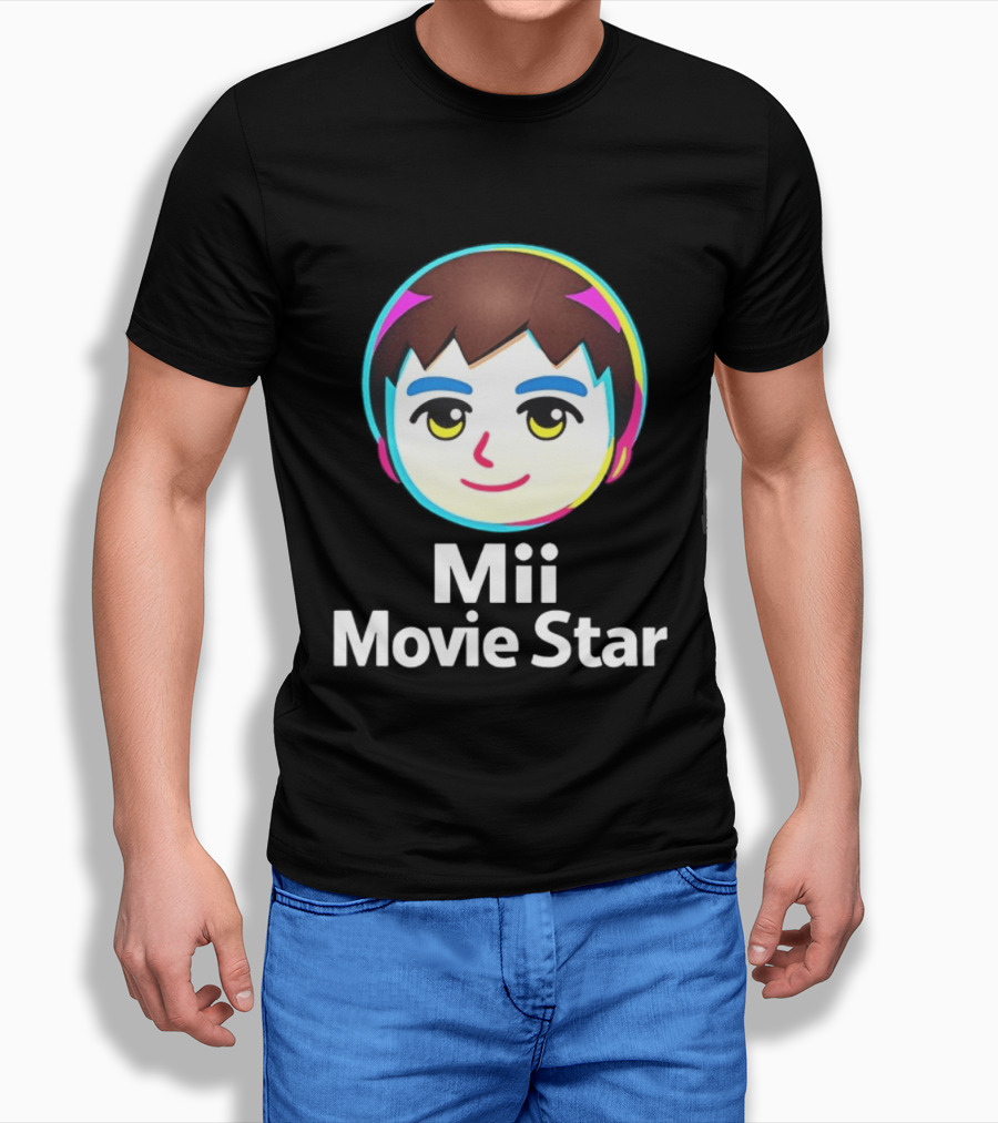 Mii Movie Star Icon Face Emojis T-Shirt