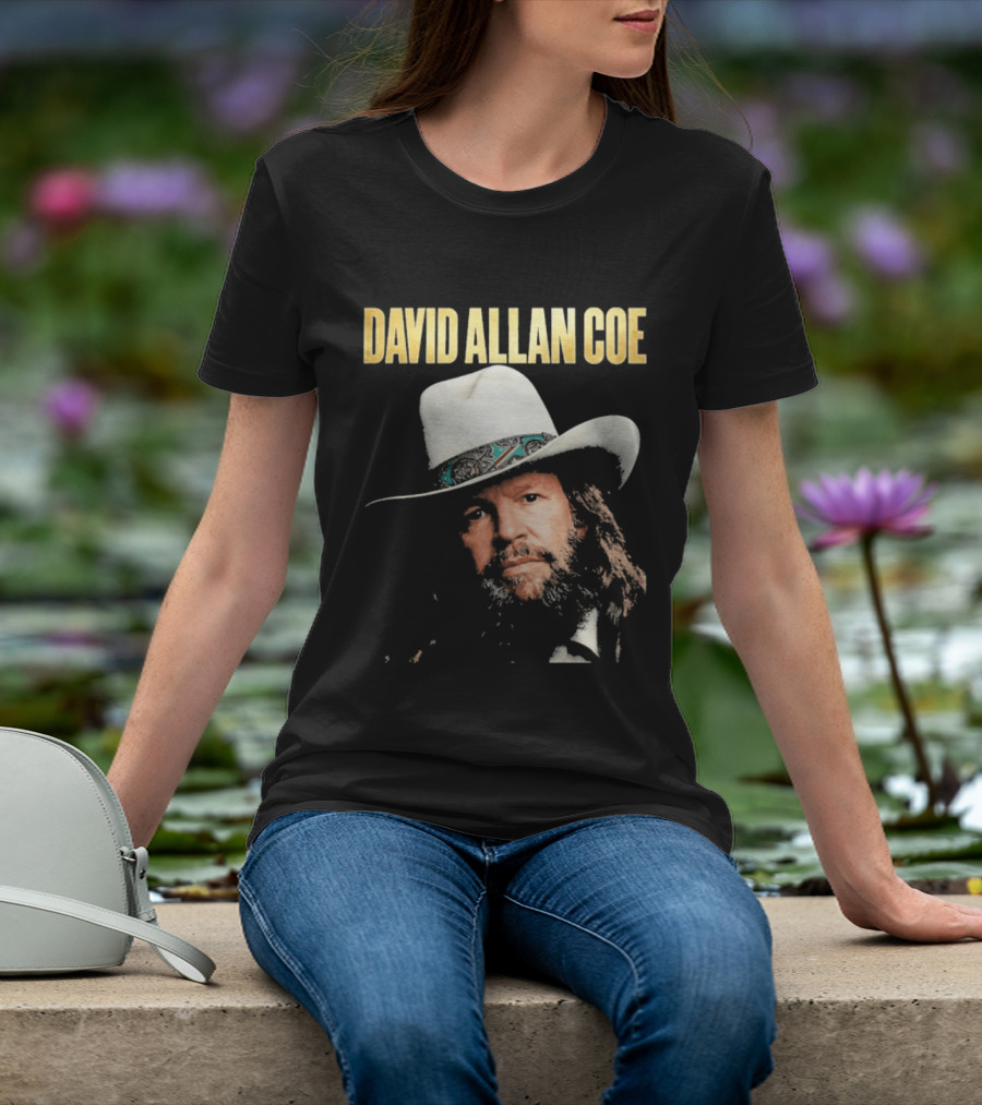 David Allan Coe Country Music Iconic Cowboy Hat T-Shirt