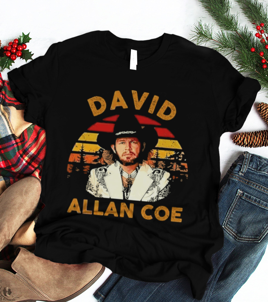 David Allan Coe Sunset Country Music T-Shirt