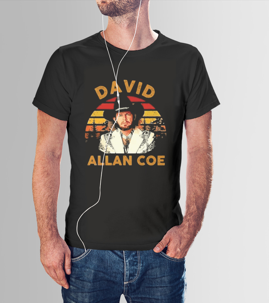 David Allan Coe Sunset Country Music T-Shirt