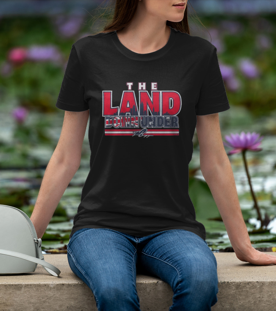 The Land Down Under Travis Bazzana Skyline Stars And Stripes T-Shirt