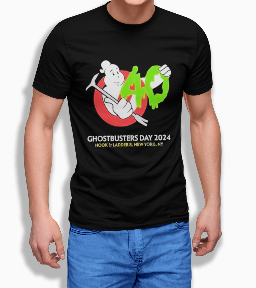 Ghostbusters Day 2024 40th Anniversary Hook Ladder 8 New York NY T-Shirt