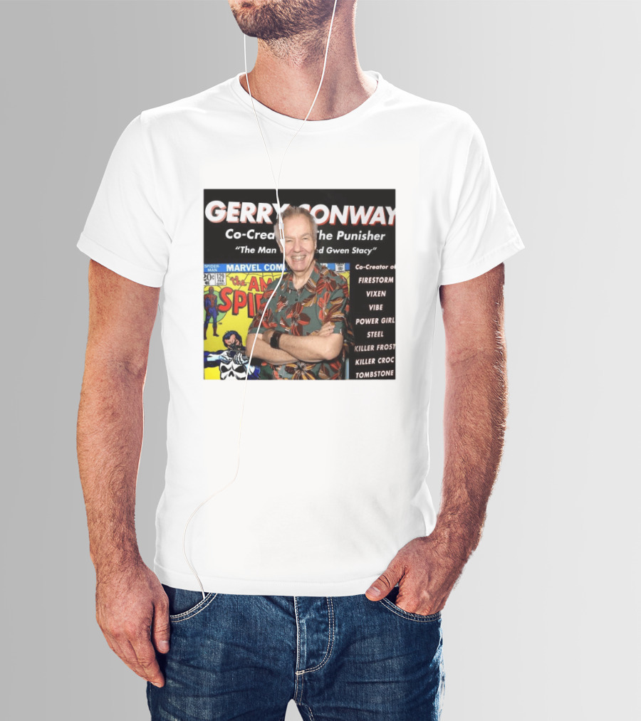 Gerry Conway Co Creator The Punisher Spider Man Comics Marvel Firestorm Vixen Power Girl T-Shirt