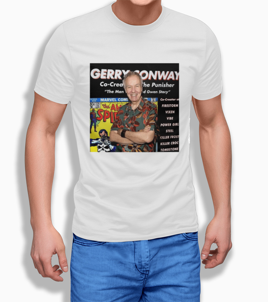 Gerry Conway Co Creator The Punisher Spider Man Comics Marvel Firestorm Vixen Power Girl T-Shirt