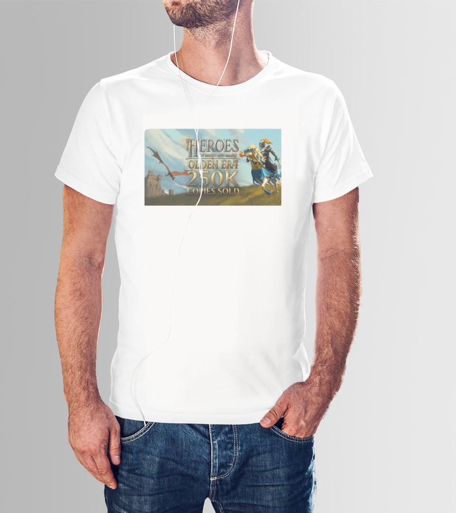 Heroes Of Might And Magic Olden Era 250K Copies Sold With Knight And Dragon T-Shirt