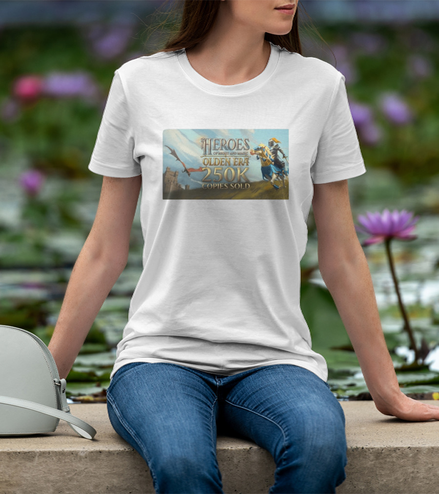 Heroes Of Might And Magic Olden Era 250K Copies Sold With Knight And Dragon T-Shirt