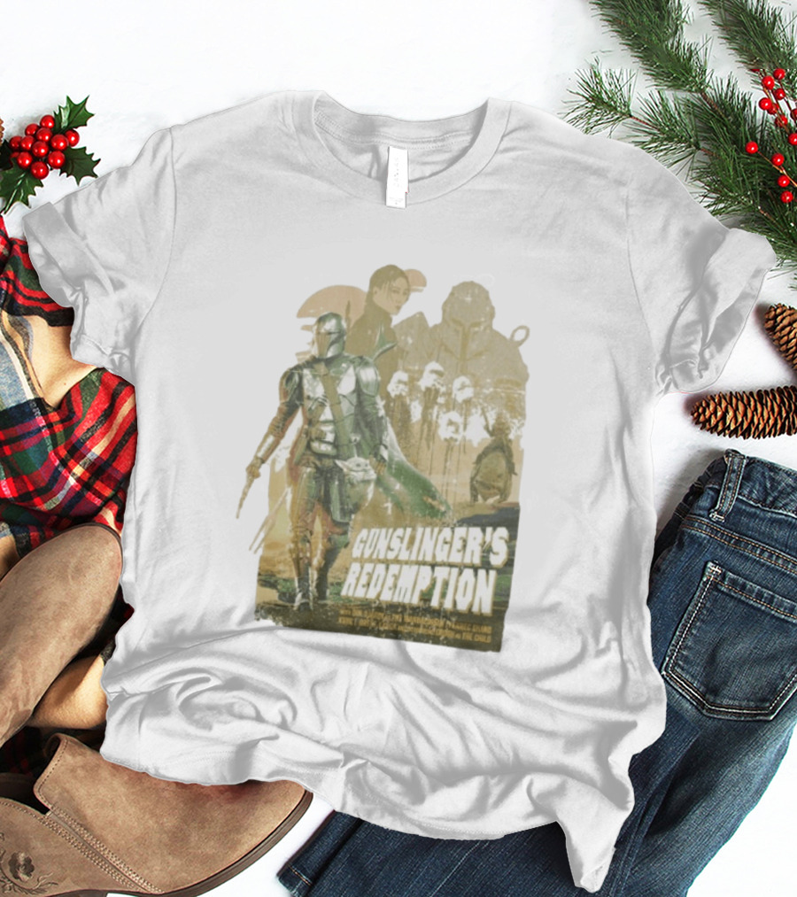 Gunslinger's Redemption Star Wars Heroes Villains 2026 Mandalorian Boba Fett Fennec Shand T-Shirt