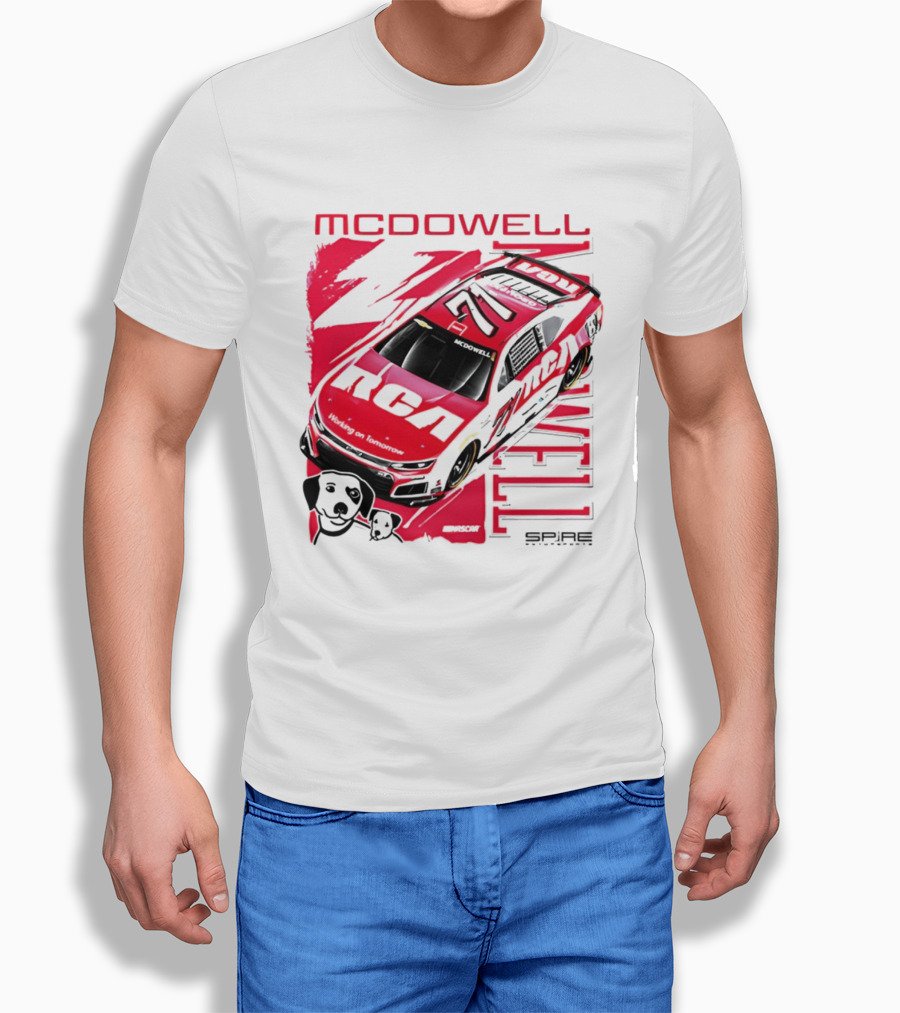 McDowell RCA 2026 Racing Car Number 34 Spire Motorsports T-Shirt