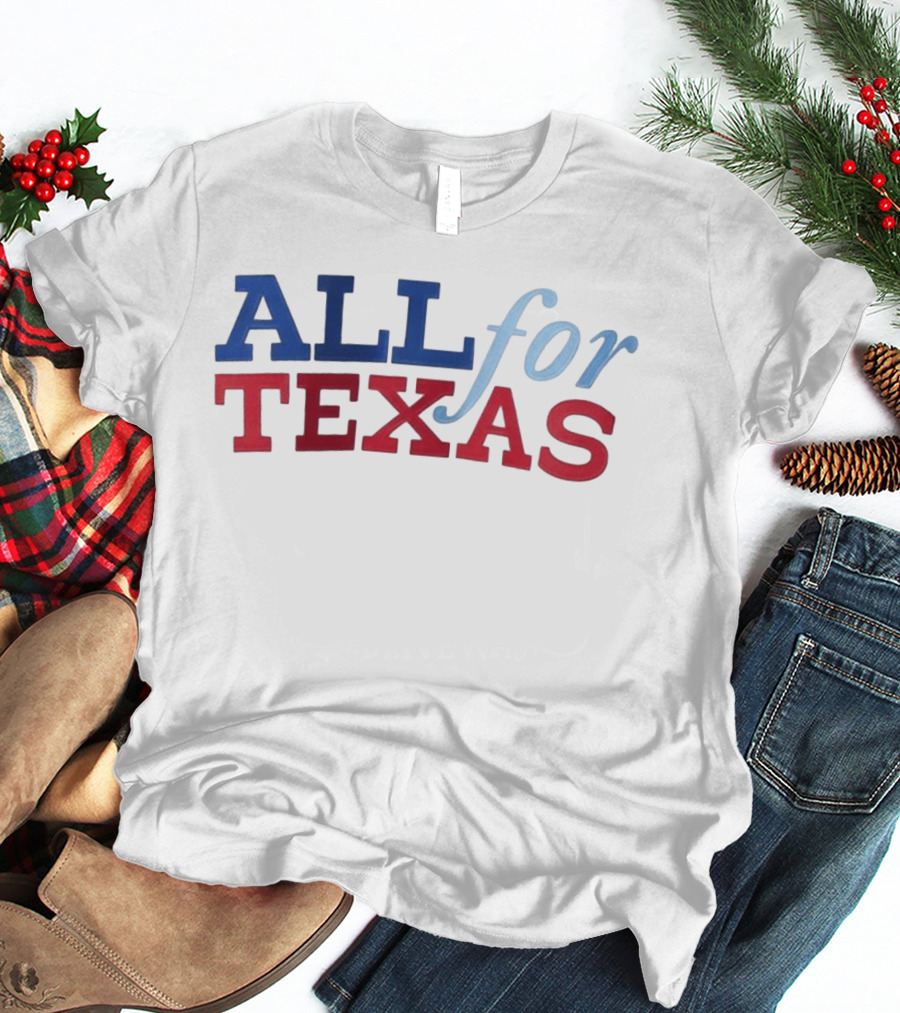 All For Texas Rangers Hockey Jersey Giveaway 2026 T-Shirt