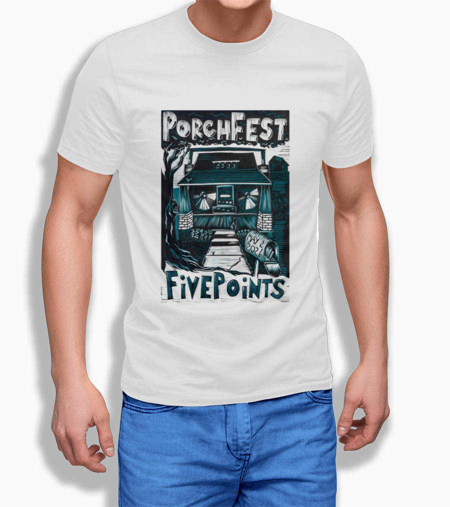 PorchFest FivePoints May 2026 Huntsville AL Music Event T-Shirt