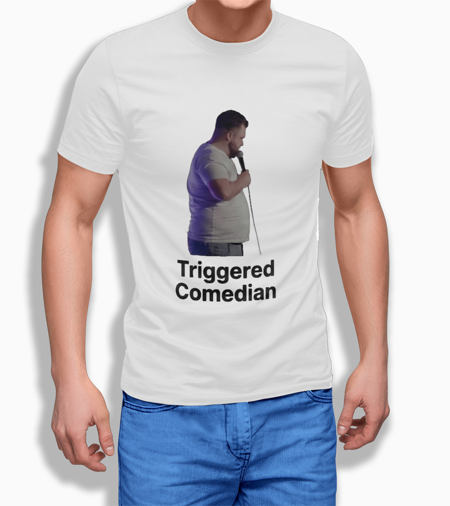 Triggered Comedian Stand Up Microphone Performance T-Shirt