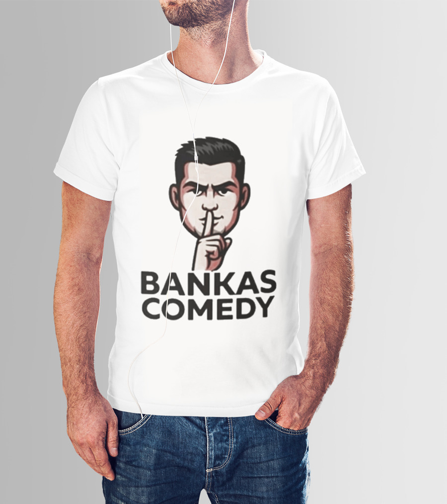 Bankas Comedy Silenced Finger Gesture T-Shirt
