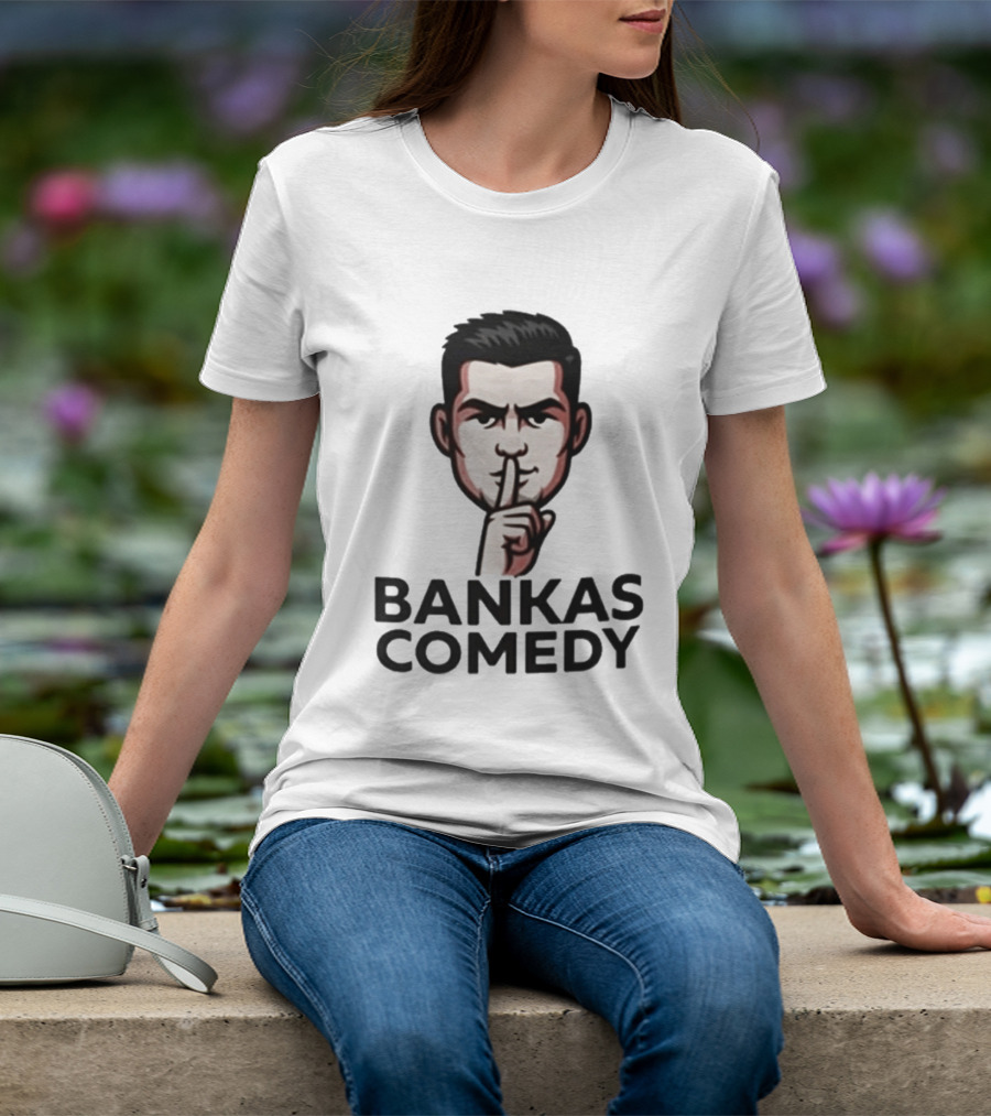 Bankas Comedy Silenced Finger Gesture T-Shirt