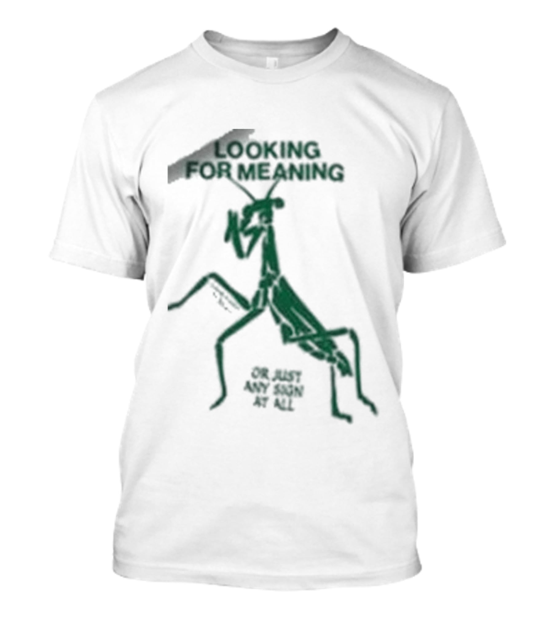 Creature Of Habit Praying Mantis Looking For Meaning Or Just Any Sign At All T-Shirt