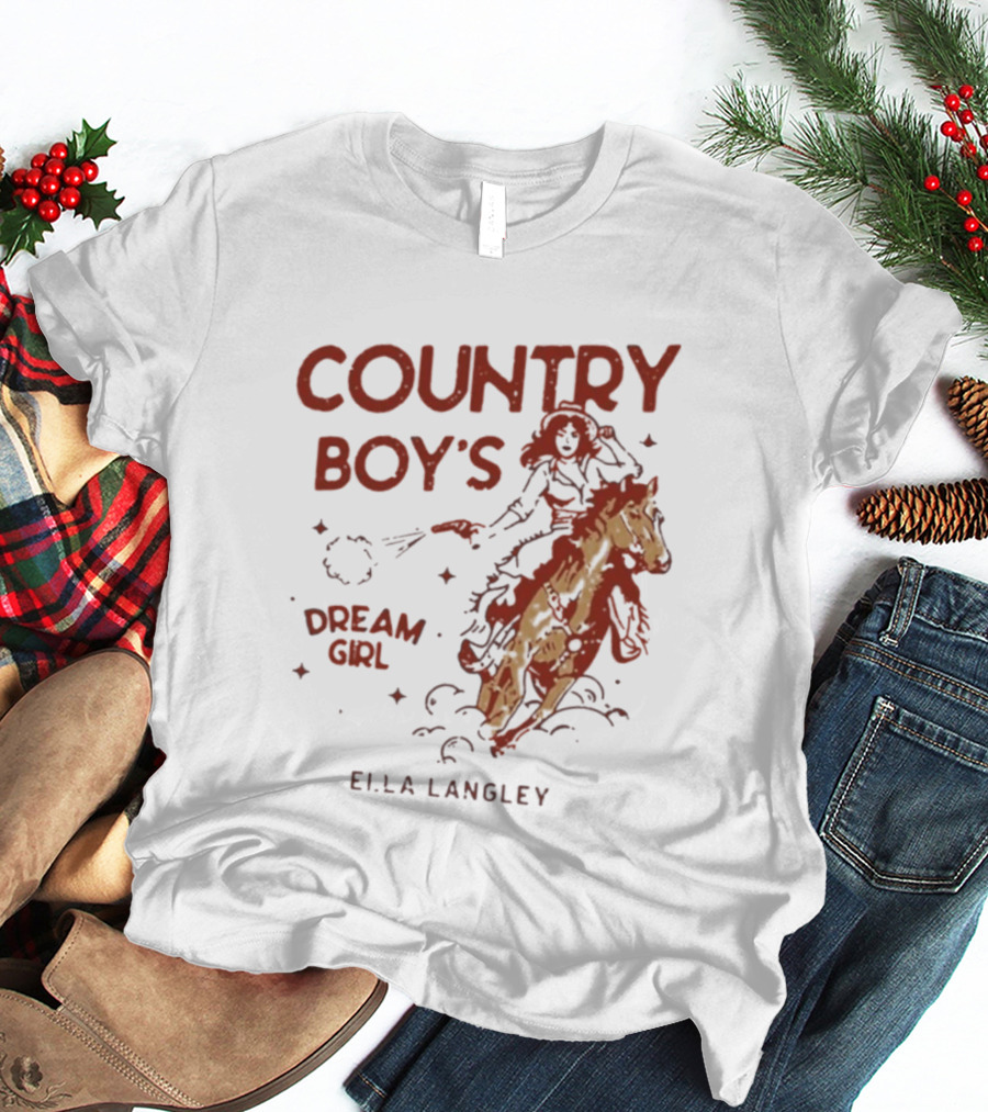 Ella Langley Country Boy's Dream Girl 2026 Riding Horseback Adventure T-Shirt