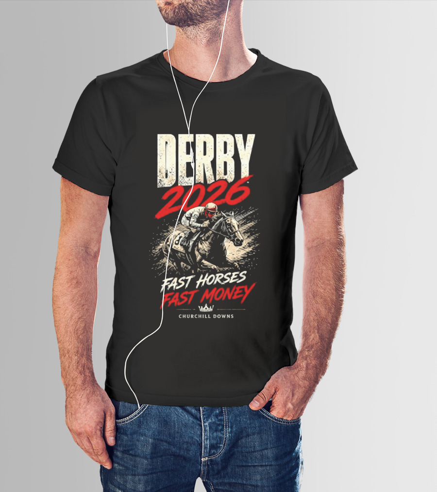 Kentucky Derby 2026 Fast Horses Fast Money Churchill Downs T-Shirt