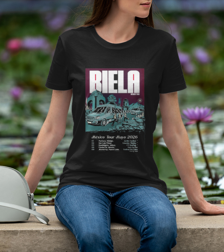 Biela Mexico Tour Mayo 2026 Monterrey Guadalajara Ciudad De Mexico T-Shirt