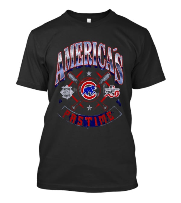 Chicago Cubs America's Pastime 25th Anniversary MLB Baseball Stars And Stripes T-Shirt