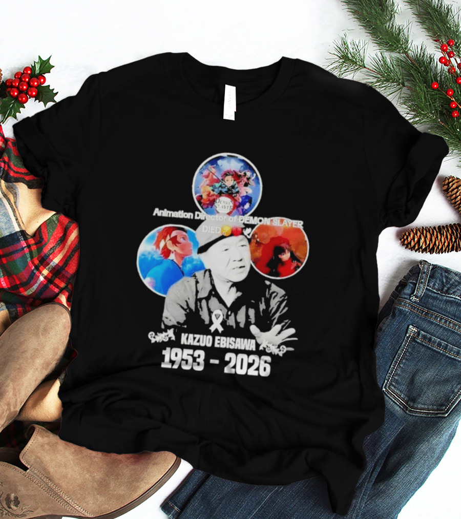 Kazuo Ebisawa 1953 2026 Animation Director Of Manga Slayer Died T-Shirt