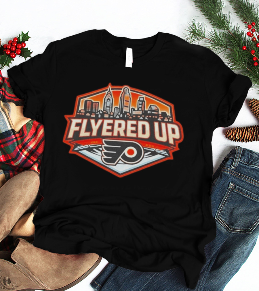Flyered Up Philadelphia Flyers Skyline T-Shirt