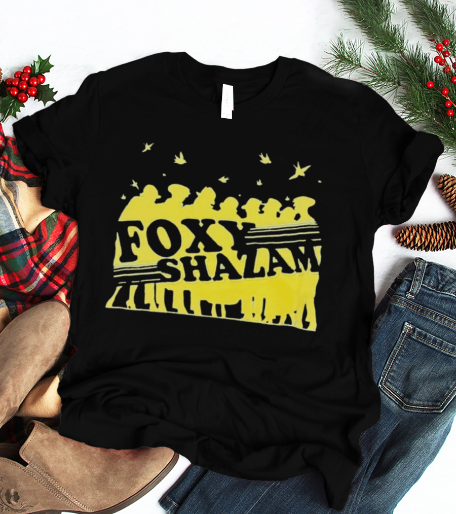 Foxy Shazam Yellow Silhouettes And Birds T-Shirt