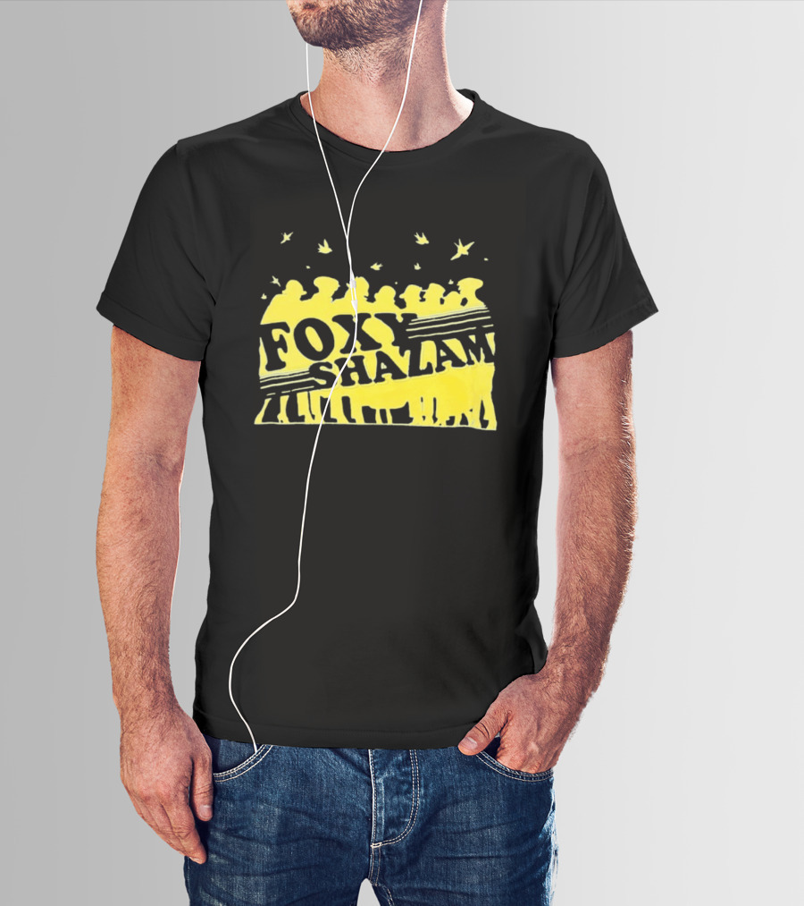 Foxy Shazam Yellow Silhouettes And Birds T-Shirt