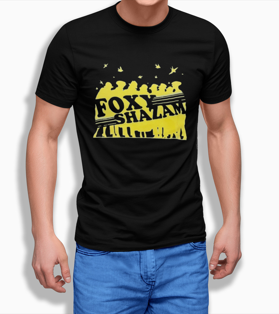 Foxy Shazam Yellow Silhouettes And Birds T-Shirt
