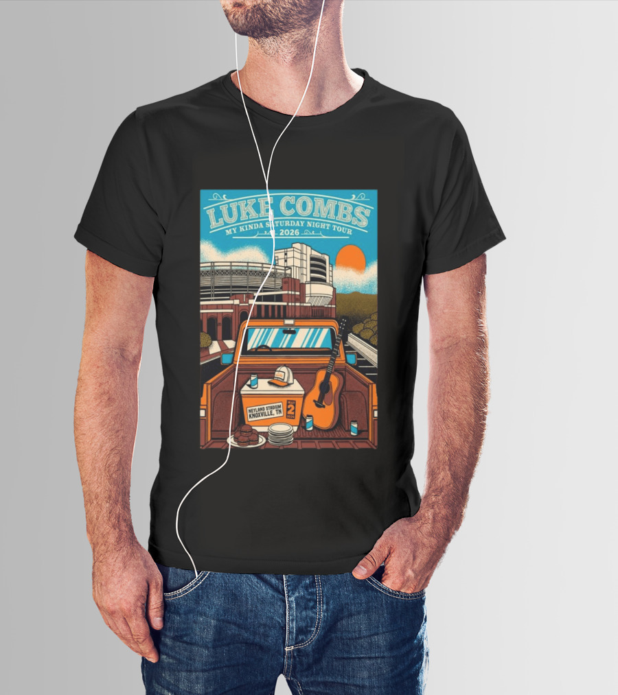 Luke Combs My Kinda Saturday Night Tour 2026 Neyland Stadium Knoxville TN May 02 T-Shirt