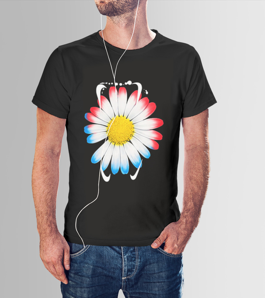 G Dragon Daisy Red Blue Petals T-Shirt