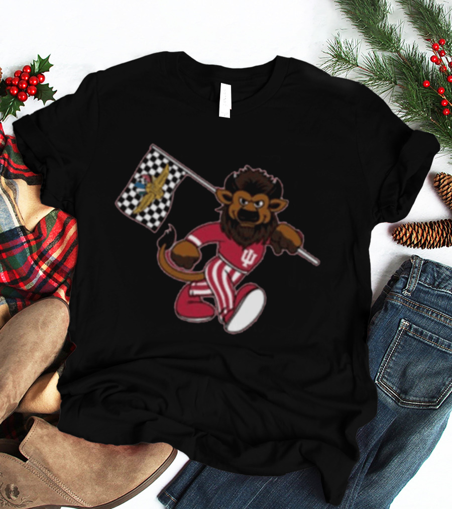 Indiana Hoosiers IMS Bison Checkered Flag Racing T-Shirt