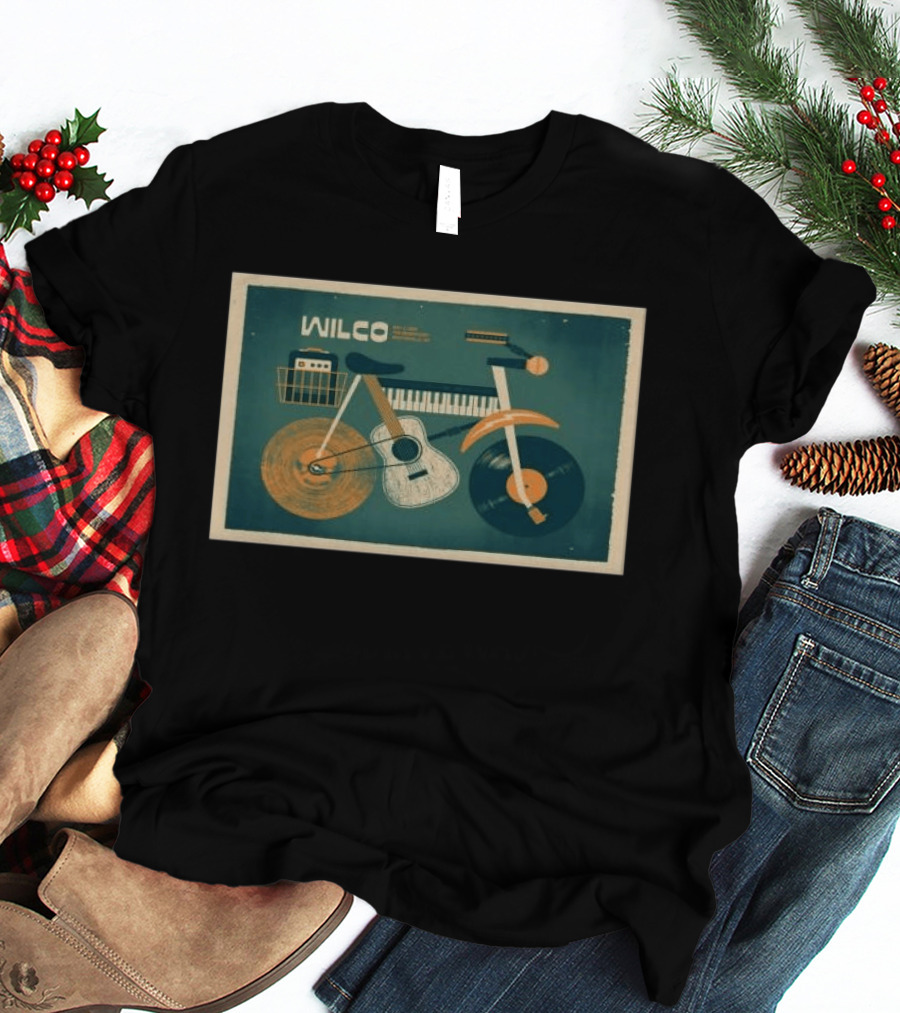 Wilco May 2 2026 The Momentary Bentonville AR Bicycle Guitar Piano Record T-Shirt