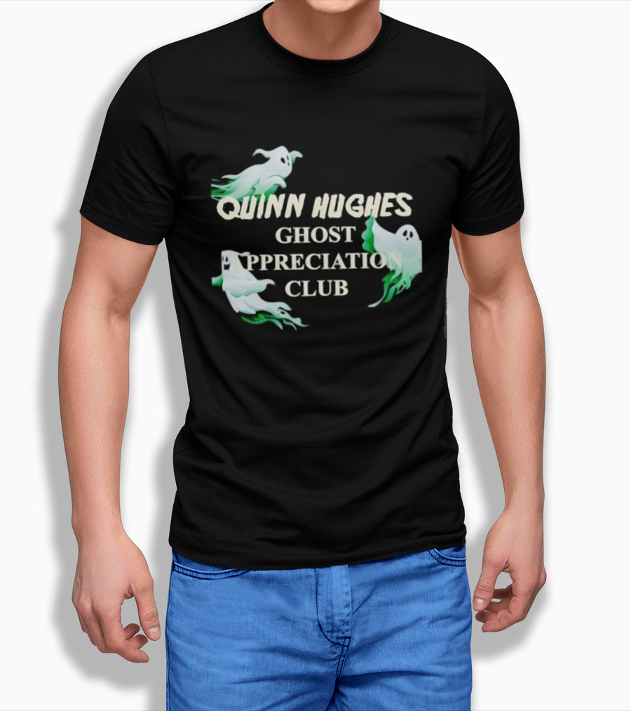 Quinn Hughes Ghost Appreciation Club Whimsical Spirit T-Shirt