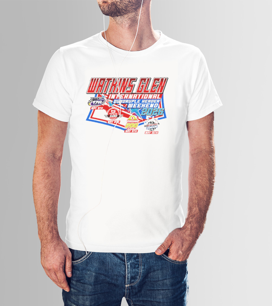 Watkins Glen International 2026 Quadruple Header Weekend Events T-Shirt