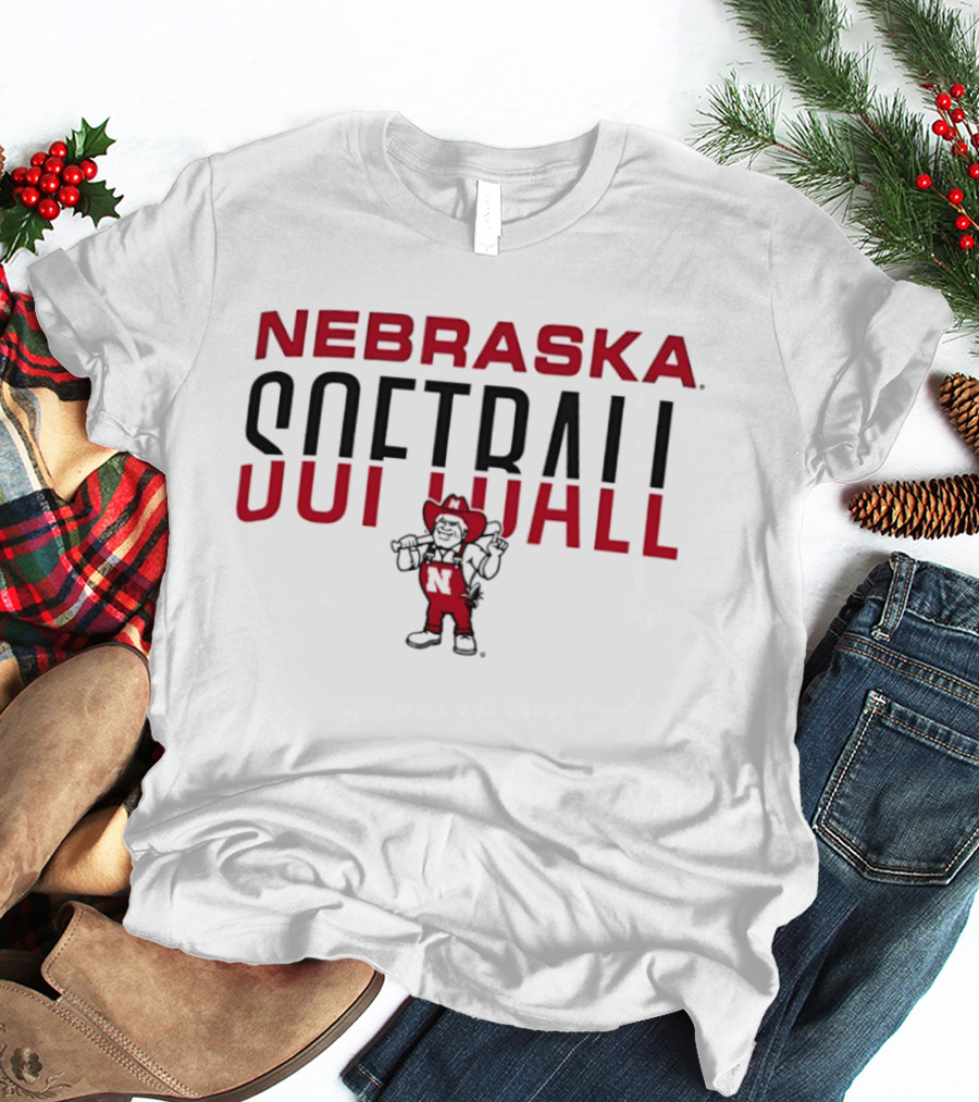 Nebraska Huskers Softball Big Red Mascot Iconic Team Spirit T-Shirt