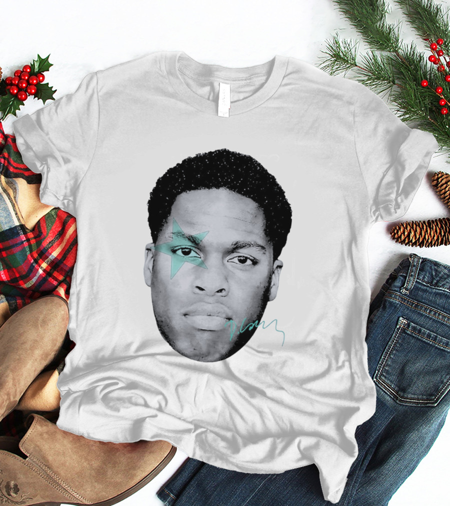 Daniel Caesar Star Face Blue Signature T-Shirt